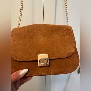 MNG By Mango Flap Over Leather Crossbody - BRAND NEW